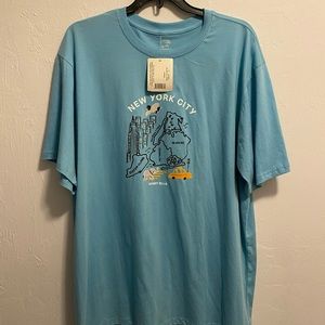 Ivory Ella New York City Turquoise Oversized Graphic Tee Size Medium